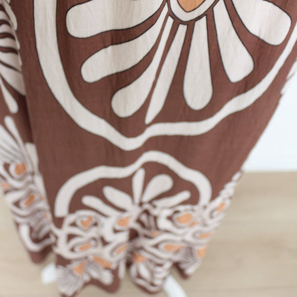 YDE Brown Floral Maxi Dress (M)