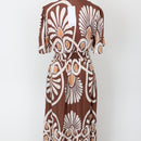 YDE Brown Floral Maxi Dress (M)-5