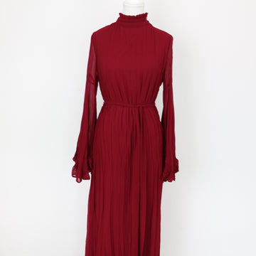 YDE Burgundy Long Sleeve Maxi Dress (M)
