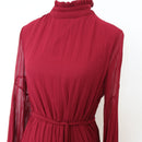 YDE Burgundy Long Sleeve Maxi Dress (M)-2