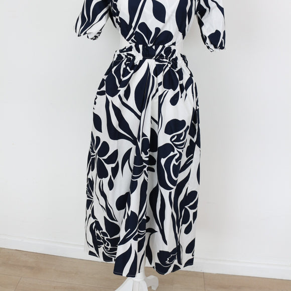 YDE Blue & White Cut-Out Dress (M)