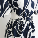 YDE Blue & White Cut-Out Dress (M)-3