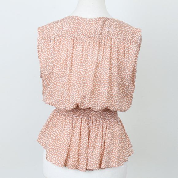 H&M Pink and White Blouse, Size 8