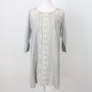 Grey Lace-Detail Dress, Size S-1