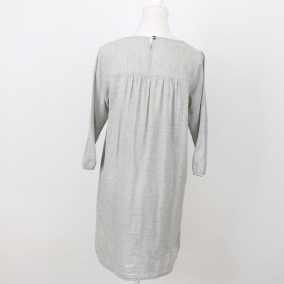 Grey Lace-Detail Dress, Size S