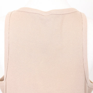 THE FIX Beige Ribbed Dress, Size L - 0