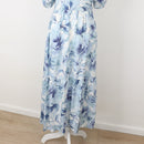 Milla Blue Floral Open-Back Midi Dress, Size 12-5