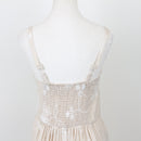 Linen-Feel Embroidered Midi Dress, Size M-4