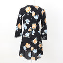 H&M Black Floral Mini Dress, Size 8-3