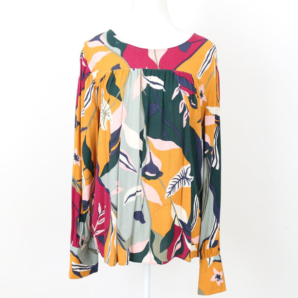 Old Khaki Bright Floral Blouse, Size 10