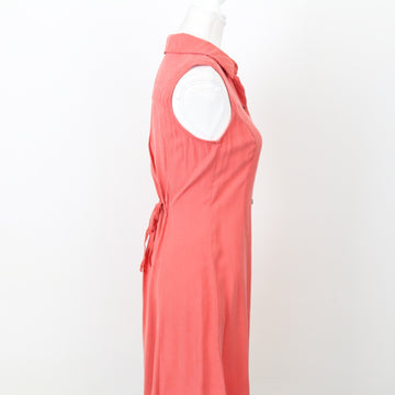 Mango Coral Soft-Touch Button-Up Dress, Size XS - 0
