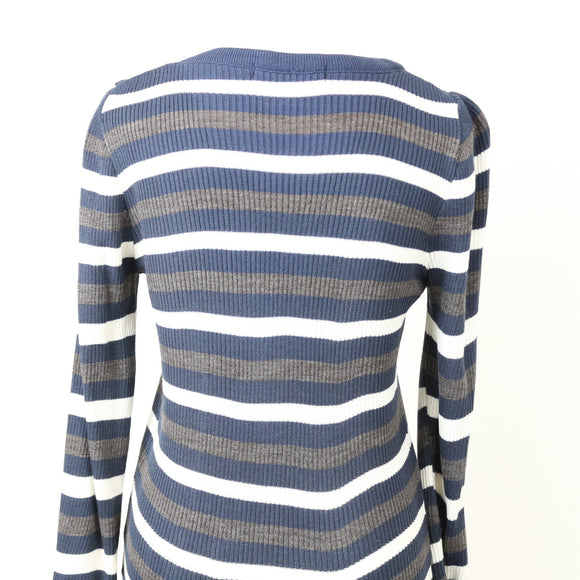 Fashion Express Striped V-Neck Jersey, Size 12