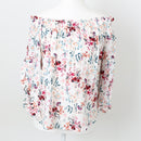 Woolies White Floral Off-Shoulder Blouse, Size 10-1