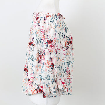 Woolies White Floral Off-Shoulder Blouse, Size 10 - 0