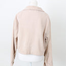 SHEIN Beige Corduroy Cropped Shacket, Size S-3