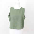 Olive Green Cropped Top, Size M-1