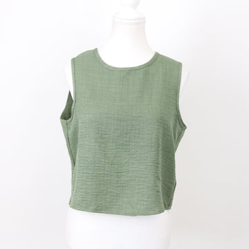 Olive Green Cropped Top, Size M