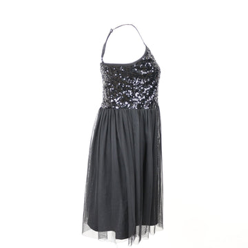 Black Sequin and Tulle Dress, Size 6 - 0