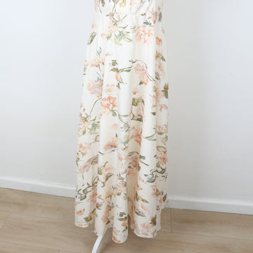 SHEIN Cream Floral Maxi Dress, Size M - 0