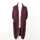 Woolies Maroon Short-Sleeve Cardigan, Size L-1