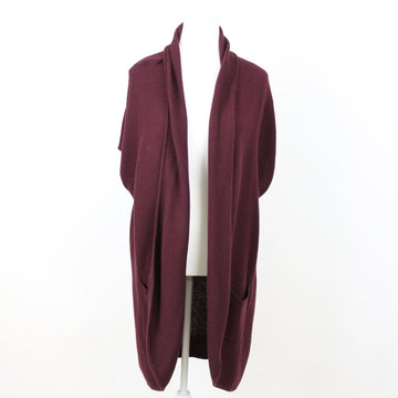 Woolies Maroon Short-Sleeve Cardigan, Size L