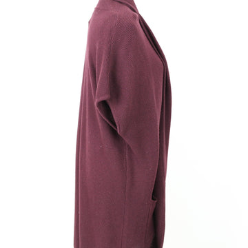 Woolies Maroon Short-Sleeve Cardigan, Size L - 0