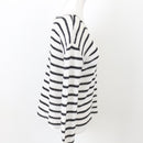 ZARA Black and Cream Long-Sleeve Jersey Blouse, Size S-3