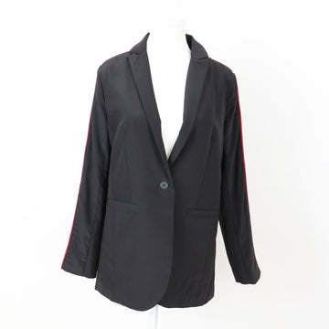 Fashion Nova Black Striped Blazer, Size XS