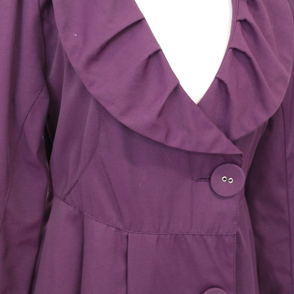 Purple Mid-Length Coat, Size 12