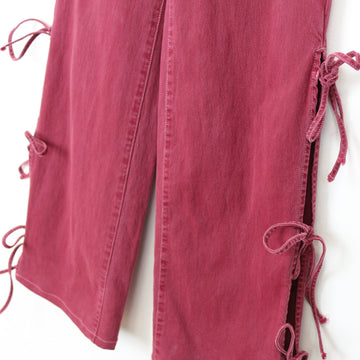 Fashion Nova Cherry Wide-Leg Jeans, Size 0 - 0