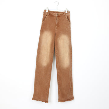 Fashion Nova Brown Wide-Leg Jeans, Size XS
