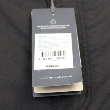 Country Road Black Chino Shorts, Size 36 - 0