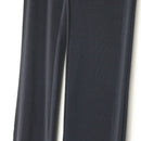 Black Ribbed Flare Tights, V-Cut Waist, Size M-2