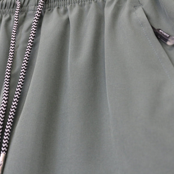 Olive Green Swim Shorts, Size S