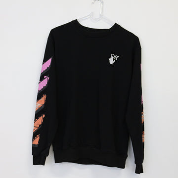Off-White and Black Graphic Sweater, Size S