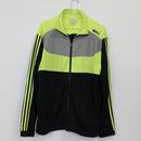 Adidas Black, Grey and Neon Yellow Sports Jacket, Size L-1