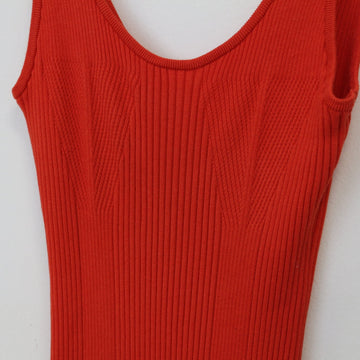 H&M Bright Orange Knitted Bodycon Dress, Size L - 0