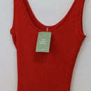H&M Bright Orange Knitted Bodycon Dress, Size L-3