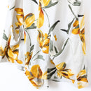 Floral Linen Dungarees, Size S-2