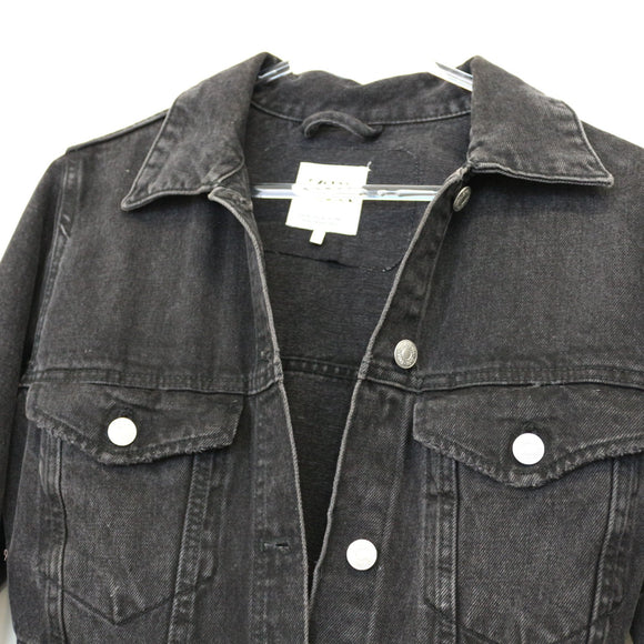 ZARA Black Denim Bodysuit | Size S