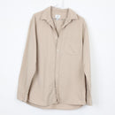H&M Beige Linen-Feel Regular-Fit Shirt | Size L-1