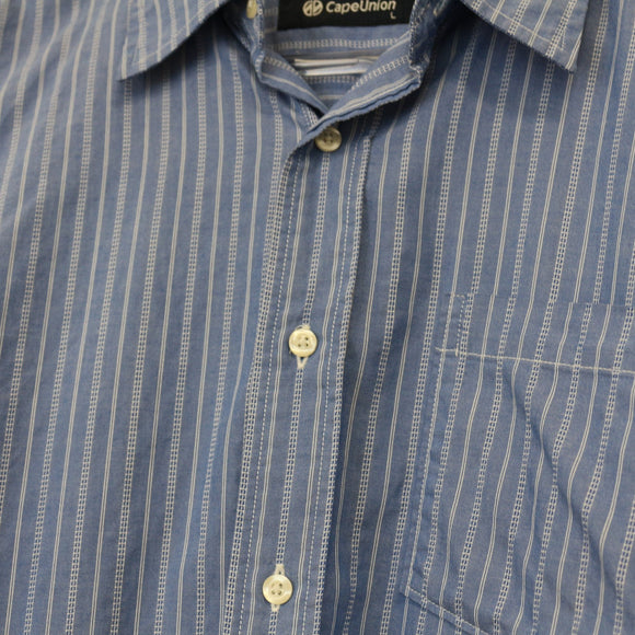 H&M Beige Linen-Feel Regular-Fit Shirt | Size L