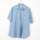 Pringle Blue Striped Short-Sleeve Shirt | Size L-1