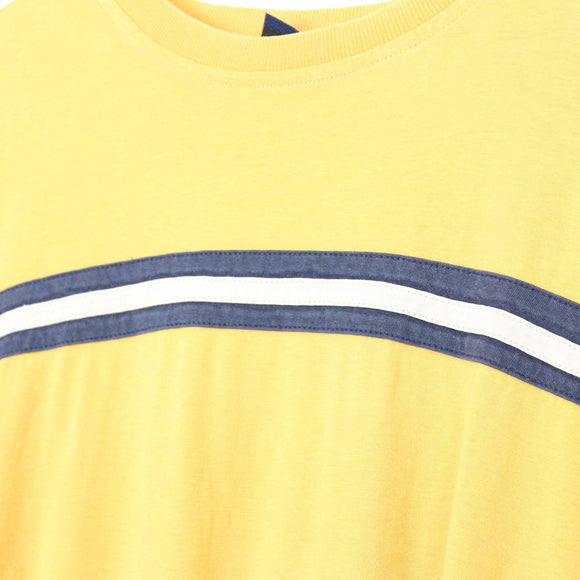 Yellow T-Shirt with Stripe Accent | Size XL