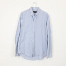 Zara Man Blue & White Striped Long-Sleeve Shirt – Slim Fit Cotton Button-Up | Size XL | Pre-Loved-1