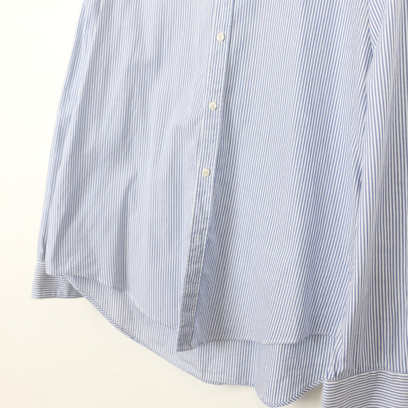 Zara Man Blue & White Striped Long-Sleeve Shirt – Slim Fit Cotton Button-Up | Size XL | Pre-Loved