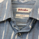 Blue & White Long-Sleeve Shirt – Slim Fit Casual Button-Up | Size S | Pre-Loved-3