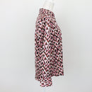 Satin Patterned Long-Sleeve Blouse – Silky Smart Casual Top | Size 32 | Pre-Loved-2