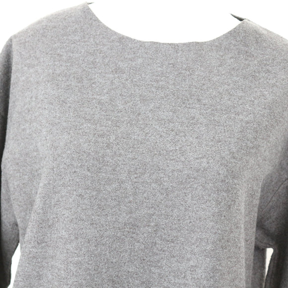 Grey & Maroon Winter Dress – Cosy Long-Sleeve Day Dress | Size L | Pre-Loved