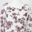 New Look Cream Knitted Top with Maroon Detail – Cosy Knit for Layering | Size 8 | Pre-Loved-2